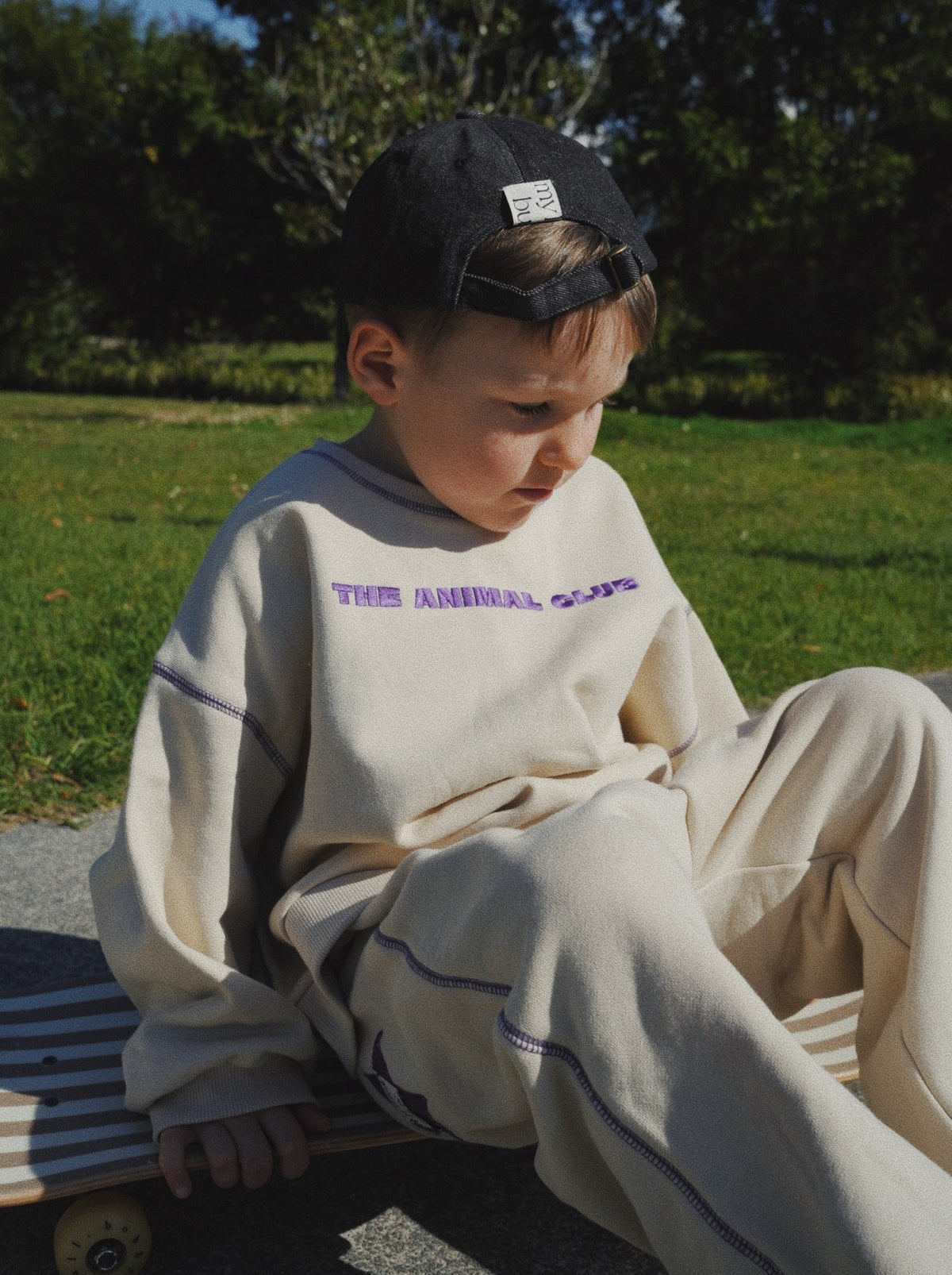COLOR STITCH SWEAT TOP