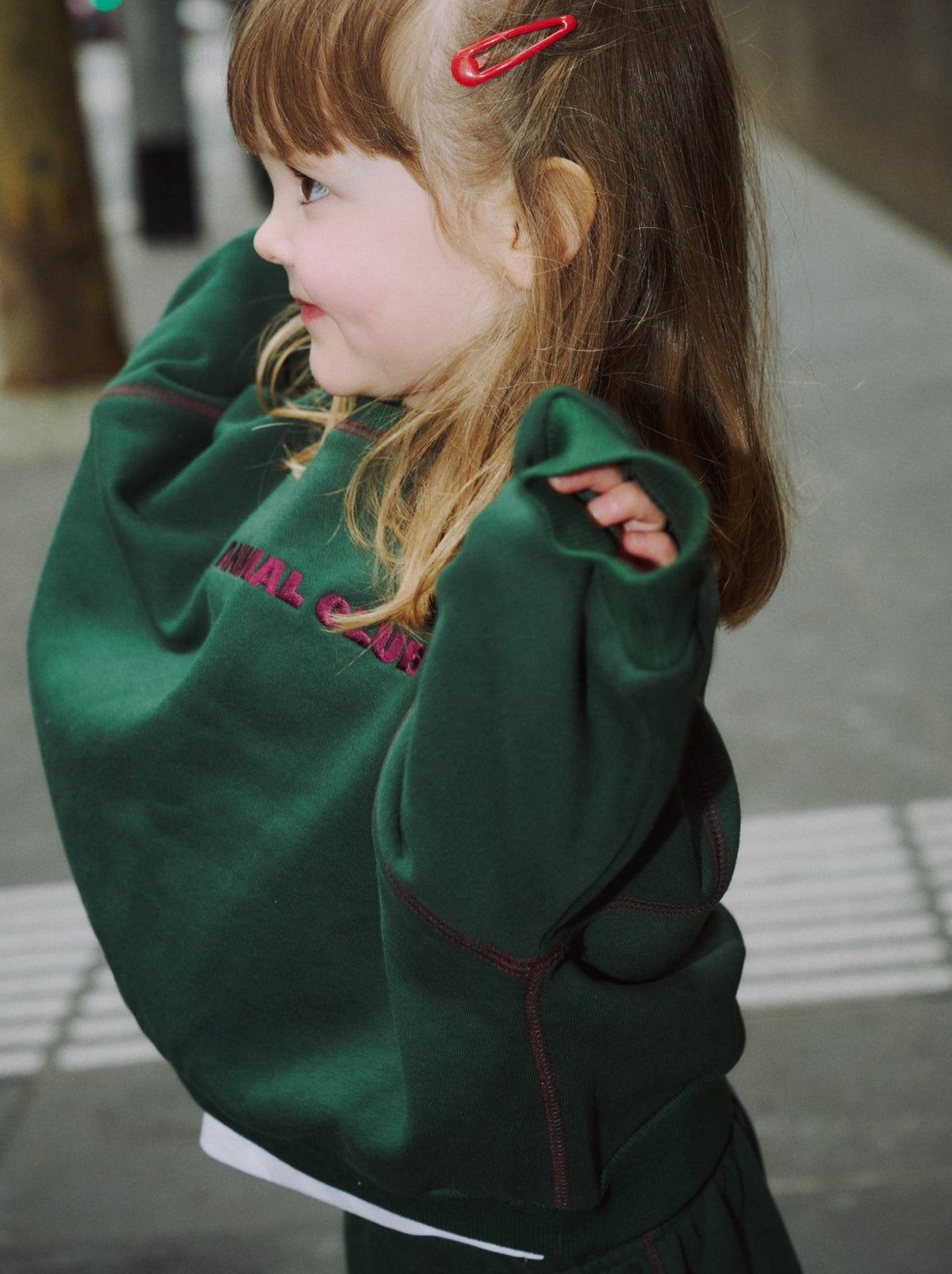 COLOR STITCH SWEAT TOP